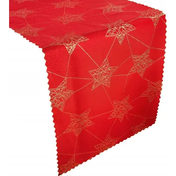 Obraz Bieżnik odstíny červené, zlatý 80 x 40 cm