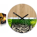 Dřevěné nástěnné hodiny s motivem EXOTIKY 33 CM