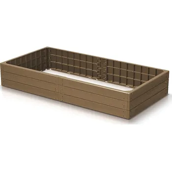 Vyvýšený záhon Prosperplast Base Woody IBWR-4665W 149,2 x 75,6 x 25 cm