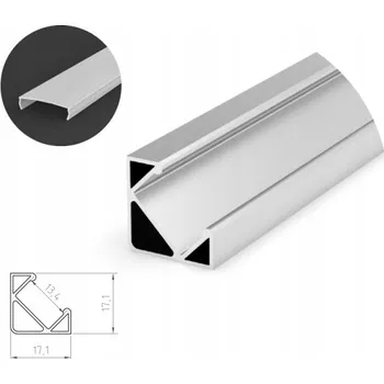 LED osvětlení LED hliníkový profil rohový TECH-LIGHT eloxovaný P3 2m