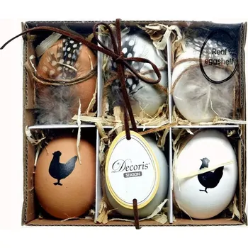 Velikonoční dekorace Velikonoční ozdobná vajíčka – kraslice 6 Ks