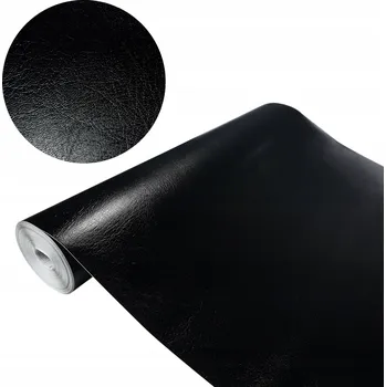 Tapeta Dekorační Fólie Černá Kůže Fólie Samolepicí Nábytková DIY 90x100cm