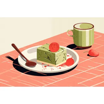Plakát Plakát Deser Matcha bez rámu 91,5 x 61 cm