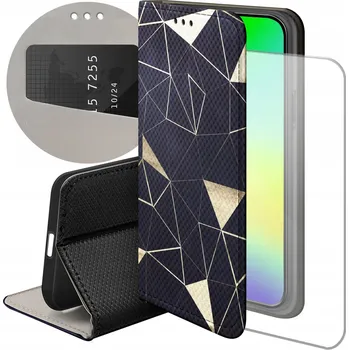 Pouzdro na mobilní telefon Flipové pouzdro Hello Case pro Samsung Galaxy A10 zlaté