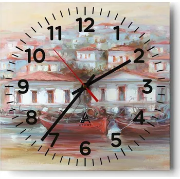 Hodiny Nástěnné hodiny do obýváku 40x40 Architektura Bezhlučné hodiny na skle Tiché