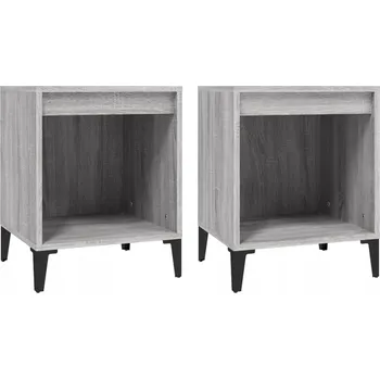 Noční stolek Elegantní noční stolky šedý dub sonoma 40x35x50 cm