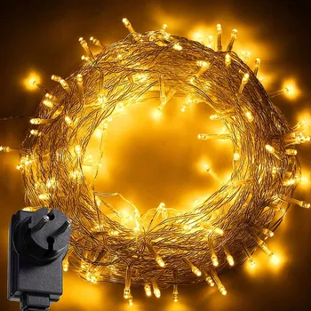 Vánoční dekorace LED řetěz světýlka 200 ks, teplá bílá, délka 23 m