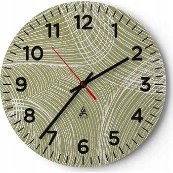 Hodiny Kuchyňské nástěnné hodiny 30x30 Boho Moderní Skleněné hodiny do obýváku Tiché