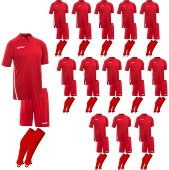 Saller BOLOGNA - Set 14 kompletů BARVA: 160 červená-bílá, Velikost: XS Špičkový fotbalový set s možností kombinace velikostí