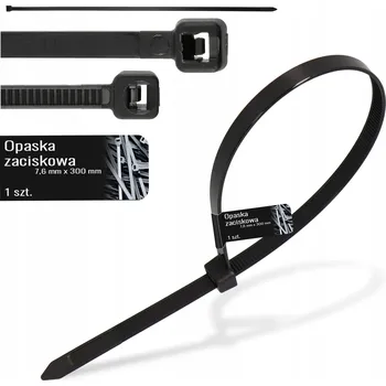 Stahovací páska Hadicová Spona Stahovací Pásky Kabelové Zipery 7,6 x 300 mm Silné UV Tritikové pásky