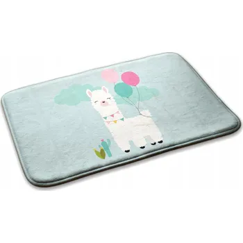 Hrací deka Měkká Hrací Podložka Koberec pro Děti Lama s balónky 90x60 cm