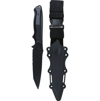 Pracovní nůž KOMBAT UK Nůž tréninkový Tanto Plastic Airsoft Knife Kombat s pouzdrem černý