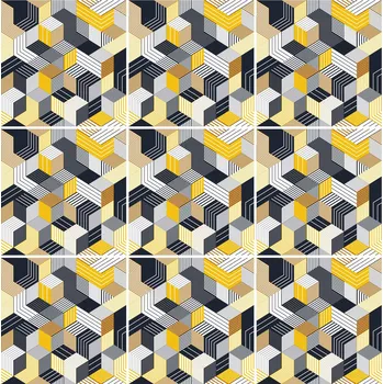 Samolepící dekorace Samolepka na obklady do kuchyně a koupelny - abstraktní kostky 10x10 cm