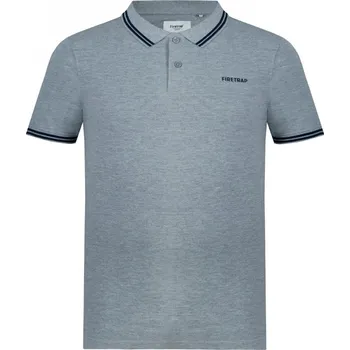 Pánské tričko Firetrap Lazer pánské polo tričko Grey Marl S
