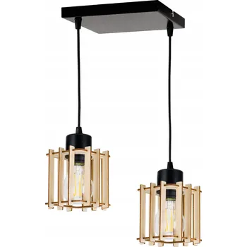 ZÁVĚSNÁ LAMPA lustr stropní LOFT Dřevo 2