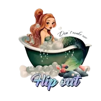 Nažehlovací obrázek - mořská panna ve vaně