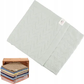 Prostěradlo Měkká Bavlněná Deka - 90x100 cm - Snuglytots - Model ZigZagy - Máta