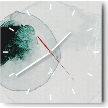 Hodiny Velké nástěnné hodiny 40x40 cm Moderní skleněné hodiny Tiché