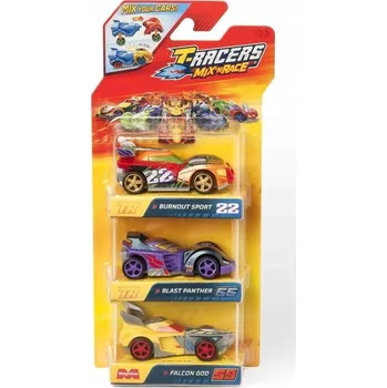 autíčko T-Racers Mix'n Race 3 balení - Blister