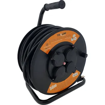 elektrický kabel Prodlužovací přívod na bubnu 50m Trixline IP44 Guma