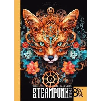 Set školních potřeb Kolorowanka A4 8 obrazków Steampunk Lis