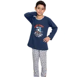 Cornette Chlapecké dlouhé pyžamo Christina 10018 modré 152 Modrá