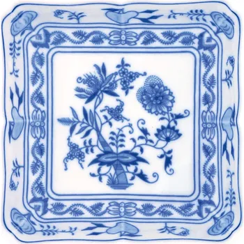 Jednorázové nádobí Cibulák Mísa salátová čtyřhranná 15cm Originál Český porcelán Dubí 2. jakost