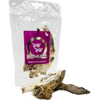 RAW RAW Natural Chew Králičí uši s chlupy 60g