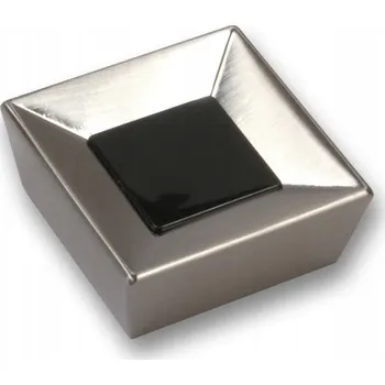 Nábytkové kování Nábytková úchytka knopka SIRO 2100-39ZN21A3 vzhled nerezové oceli/černá