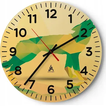 Hodiny Kuchyňské nástěnné hodiny 30x30 Zvířata Moderní skleněné hodiny Obývací pokoj Tiché