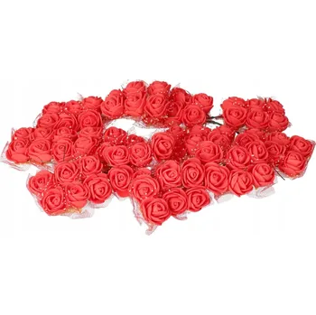 umělá květina RŮŽIČKY RŮŽE PĚNOVÉ KVĚTY S TYLEM NA DRÁTKU