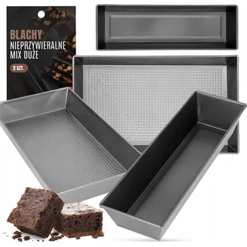Forma na pečení 2x plech forma na pečení Forma Na Dort Obdélníková FORMIČKA SET L0