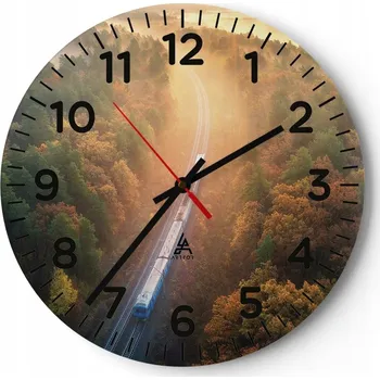 Hodiny Kuchyňské nástěnné hodiny 30x30 Transport Moderní skleněné hodiny do obýváku Tiché