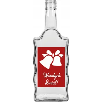 Vánoční dekorace SAMOLEPKY vánoční etikety na láhve, červené - Vánoce