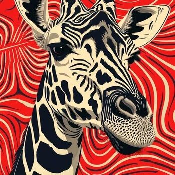 Plakát Plakát Pohled Žirafy bez rámu 100 x 100 cm