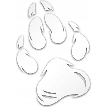 OTISK VLČÍ TLAPY samolepka automobilová reflexní