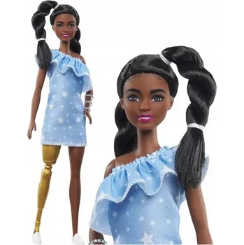 Panenka Panenka Barbie Fashionistas s protézou, tmavé vlasy