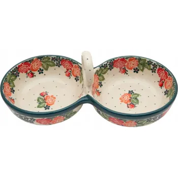 Mísa Dvojitá Miska Nádoba 25 cm Bolesławiec