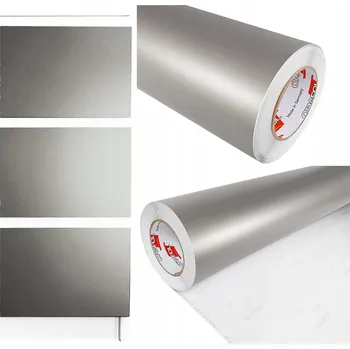 Tapeta PVC nálepka Fólie Samolepicí na nábytek Barva Stříbrná Mat Role 1 m x 3 m
