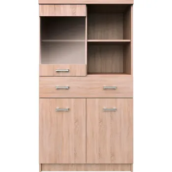 Knihovna Vitrína 80×145 TOPTY TYP 34 dub sonoma