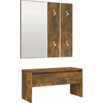 Předsíňová stěna Sestava nábytku do předsíně - 80x30,5x40 cm, kouřový dub