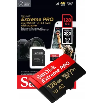 Paměťová karta SanDisk Extreme Pro microSDXC 128 GB 170/90