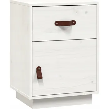 Noční stolek Noční stolek borovice bílá 40x34x55 cm