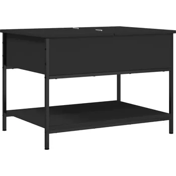 Konferenční stolek Elegantní konferenční stolek dřevo/kov 70x50x50 černý