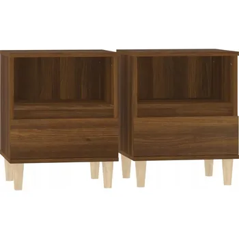 Noční stolek Elegantní dřevěné noční stolky 40x35x50 hnědá