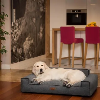 Pelíšek pro psa HobbyDog Pelech Glamour - Tmavě šedý Inari VELIKOST: Pro malého psa (vel. L) - 78 x 53 cm