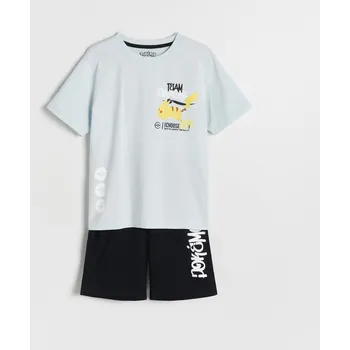 Dětská móda Reserved - Dvoudílná pyžamová souprava Pokémon - bleděmodrá - 701CY-05X - 701CY-05X-U98