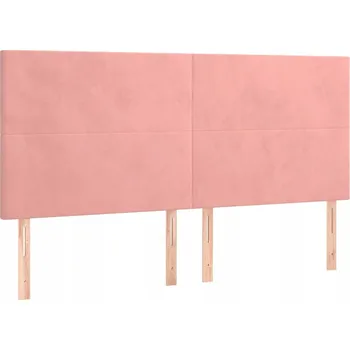 Čelo postele sametové růžové 100x78/88 cm - sada 4 ks
