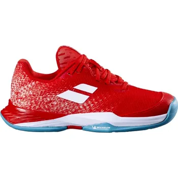 Dětská sportovní obuv Dětská tenisová obuv Babolat Jet Mach 3 Junior AC Girl Fiesta Red EUR 38,5