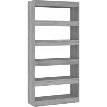 regál Dřevěný regál 80x30x166 cm šedý dub sonoma